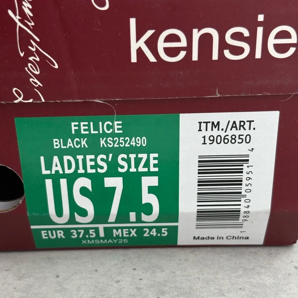 Kensie Felice Women's Shoes Black Slingback Flats Size 7.5 New In Box - Picture 5 of 5